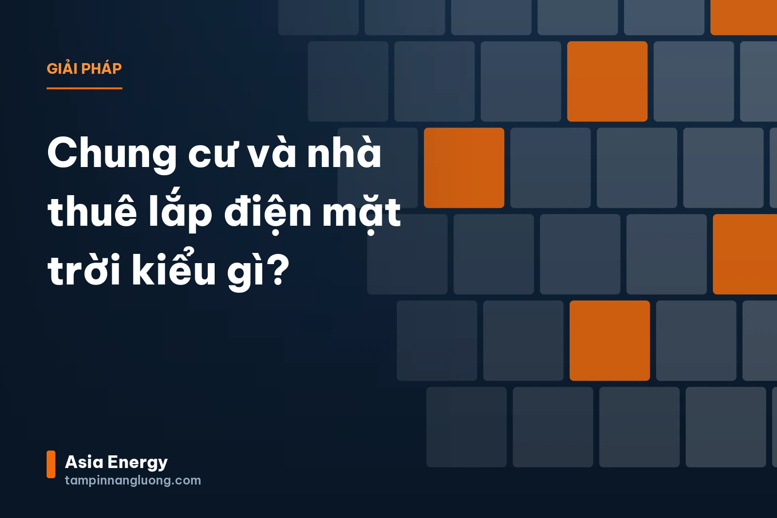 Chung cư và nhà thuê lắp điện mặt trời kiểu gì?