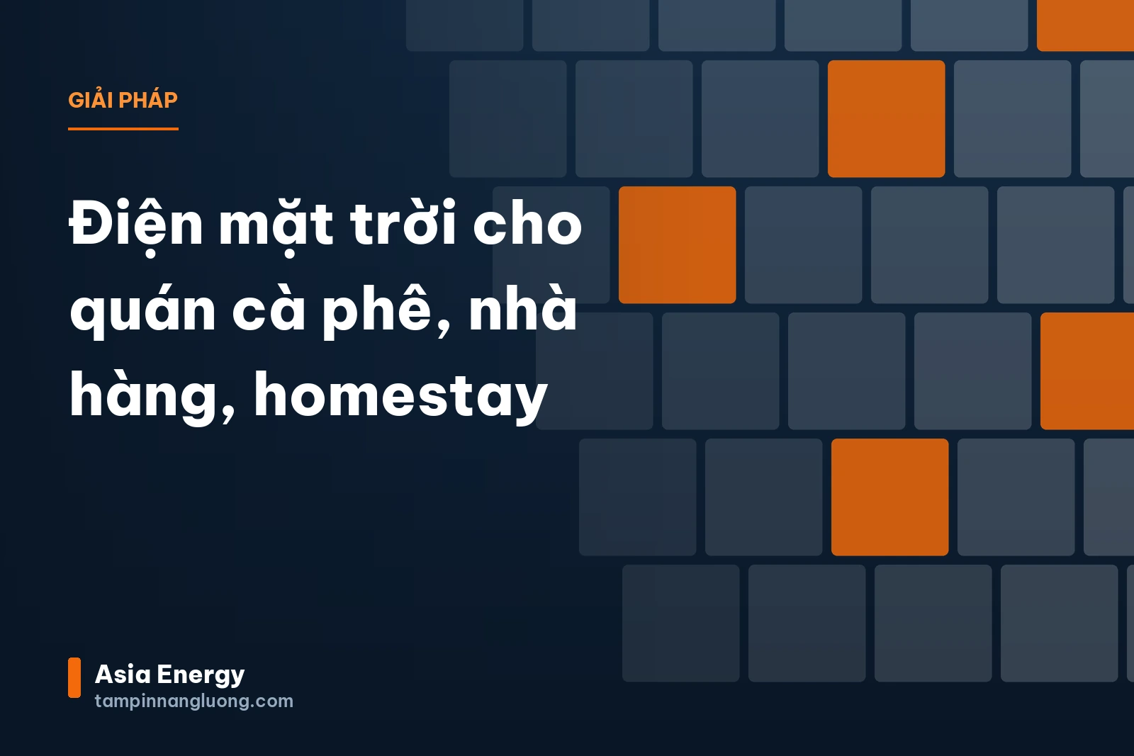 Điện mặt trời cho quán cà phê, nhà hàng, homestay