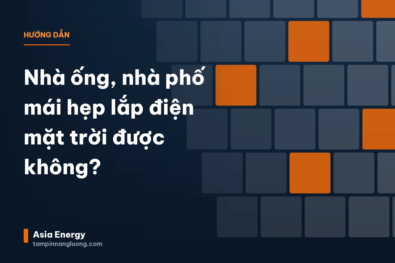 Nhà ống, nhà phố mái hẹp lắp điện mặt trời được không?