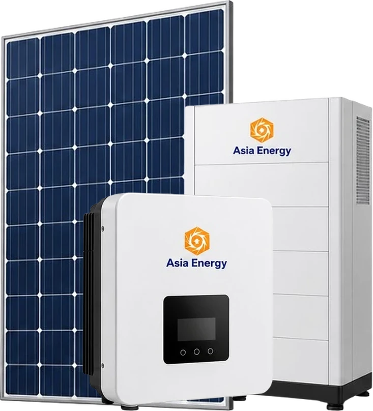 Combo trọn gói tấm pin, biến tần và pin lưu trữ Asia Energy